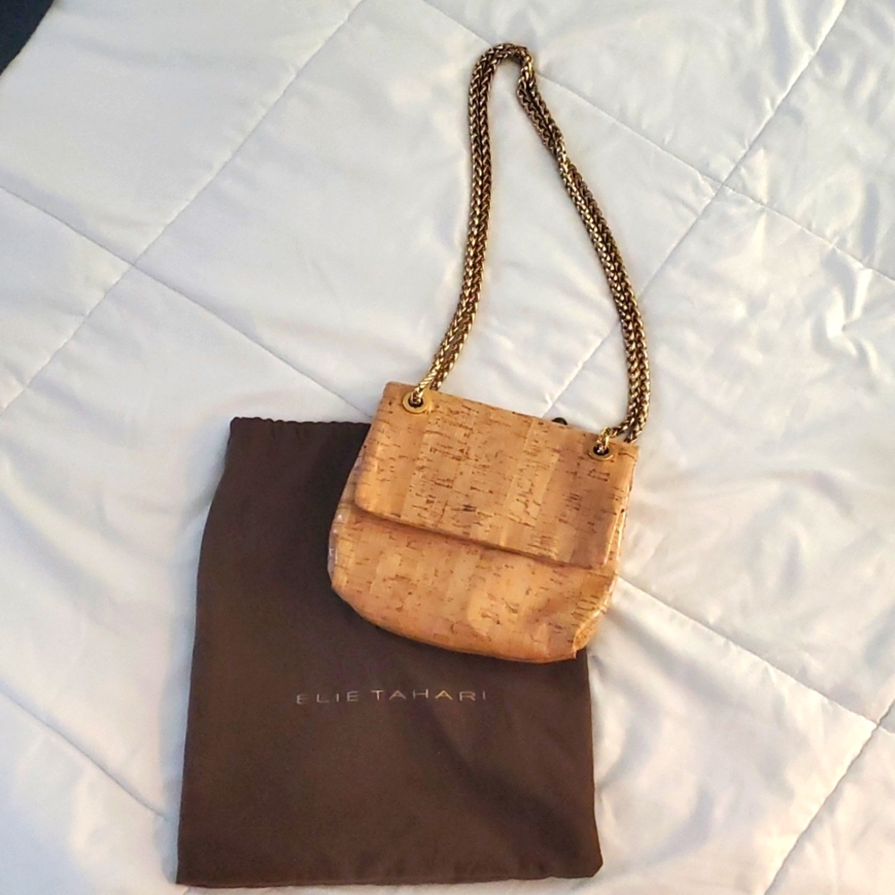 Elie Tahari Patent Cork Crossbody or Evening Bag